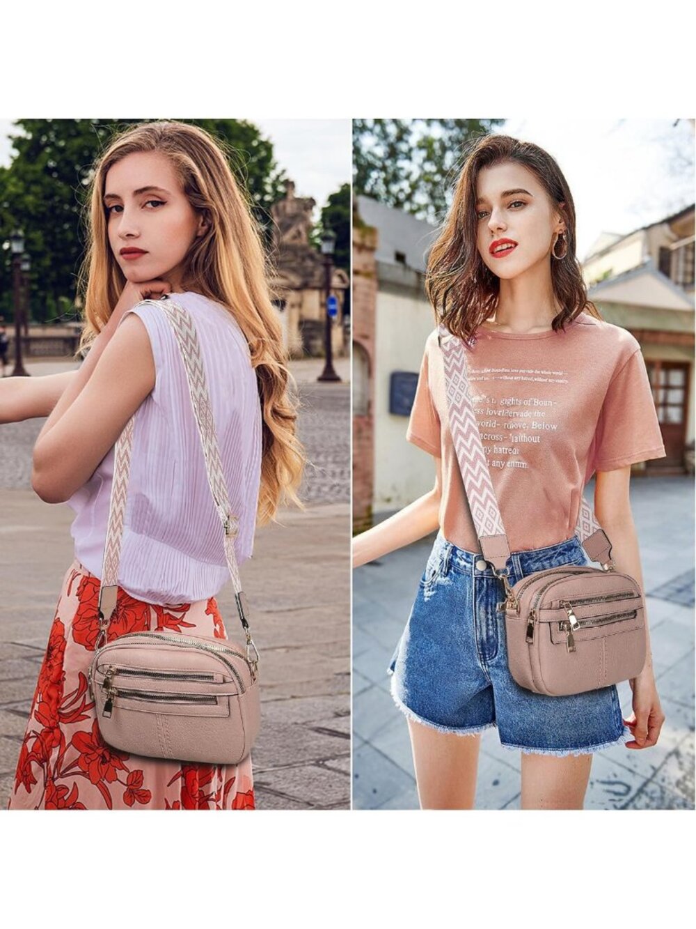 Stylish Vegan Leather Crossbody Bag for Women - 6-Pocket Travel Purse & Gift - Picture 2 of 7